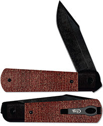 Revoindie Black Anodized Aluminum Dark Red Burlap Longhouse 10769