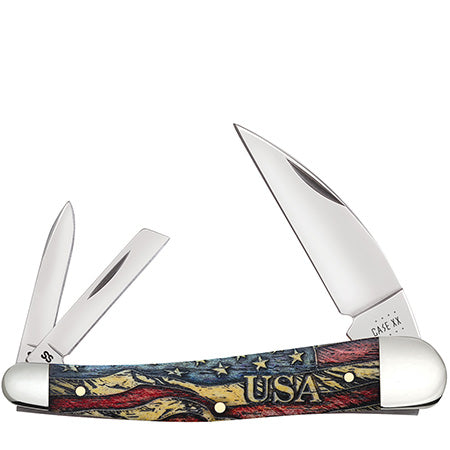 Vintage Flag Natural Bone W/Color Wash- Seahorse Whittler 36034