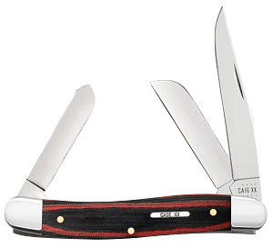 Red and Black Micarta Medium Stockman 27853