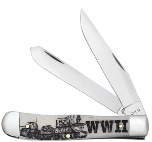 World War II Embellished Smooth Natural Bone Trapper 50950